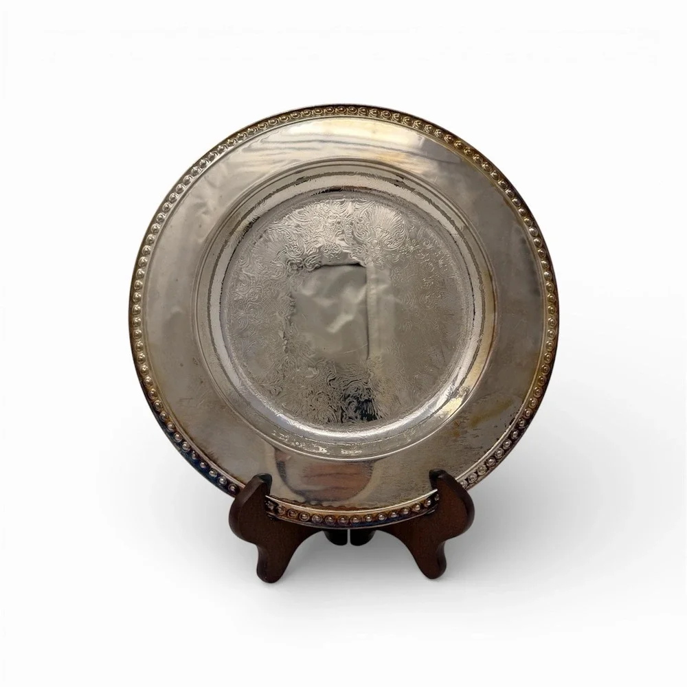 Vintage Wm. Rogers IS Silverplate Serving Tray 10